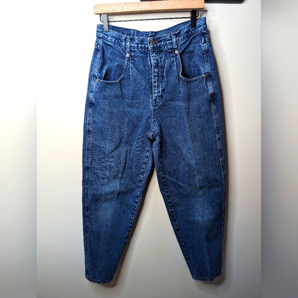 Vintage 80s/90s Brittania Pleated High Waist Balloon Jeans • Vintage Size 11/12